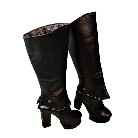 FABULOUS Convertible Boots snap on shin chaps to make Kneehigh - Picture 3 of 9